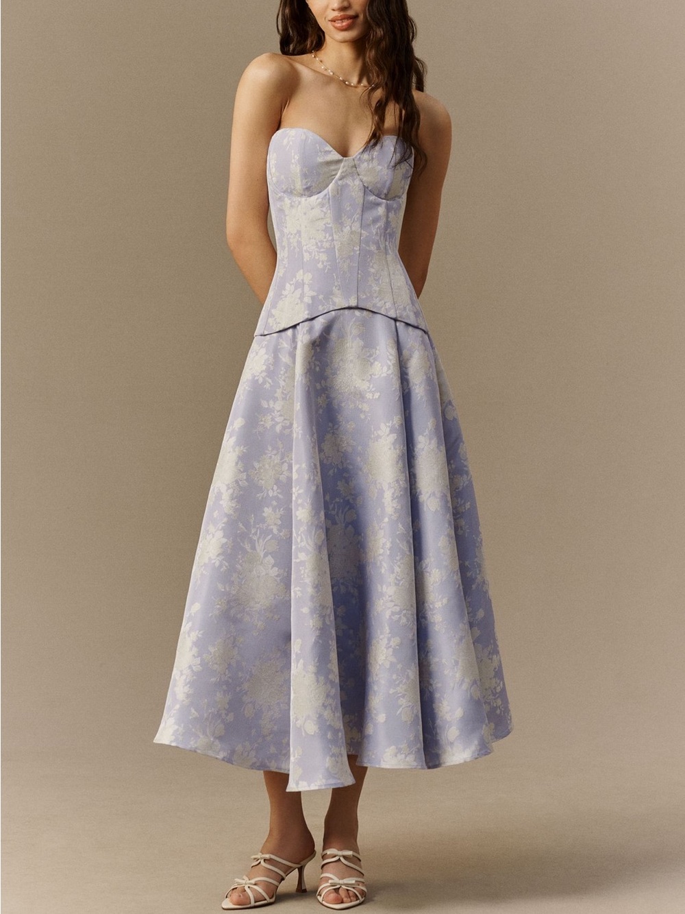 V. Chapman Carolena Floral Top and Skirt Set Dress